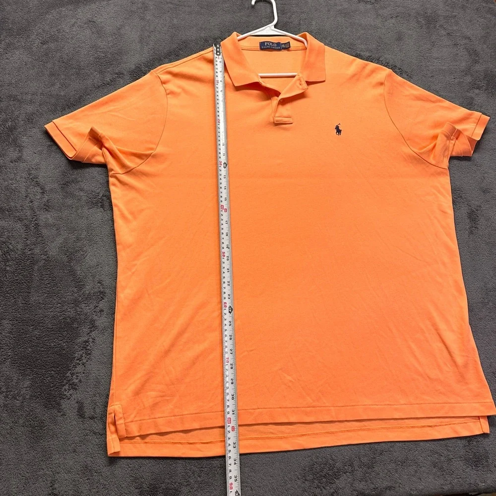 Polo Ralph Lauren Polo Shirt Mens XXL Orange Short Sleeve Pony Logo Preppy